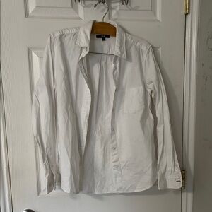 Uniqlo White Casual Button Down Shirt